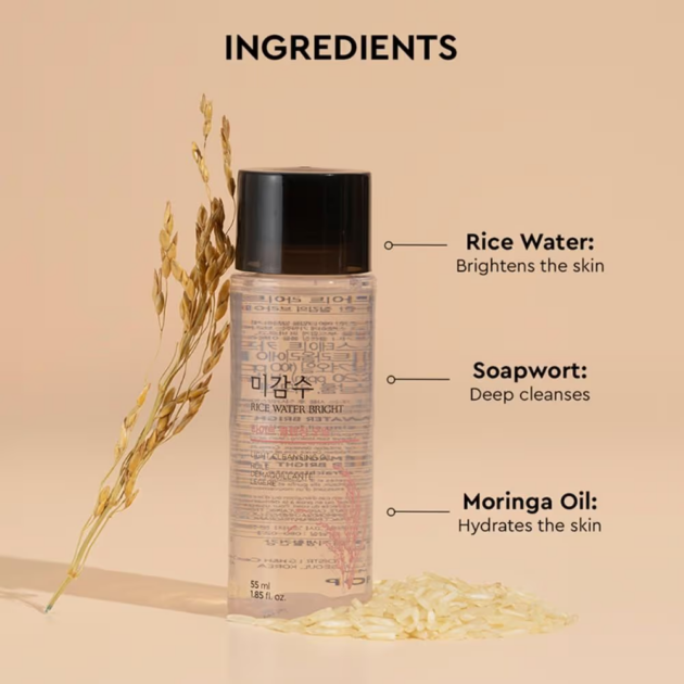 The Face Shop Rice Water Bright Ultra Light Cleansing Oil - Korean Makeup Remover for heavy makeup - Image 3