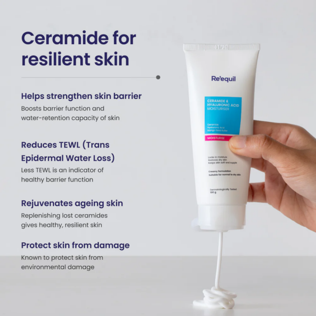 Re'equil Ceramide & Hyaluronic Acid Moisturiser (100g) - Image 4