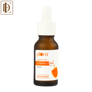 Plum 15% Vitamin C Glow Face Serum - Dermat Tested To Fight Dark Spots, Pigmentation & Dull Skin