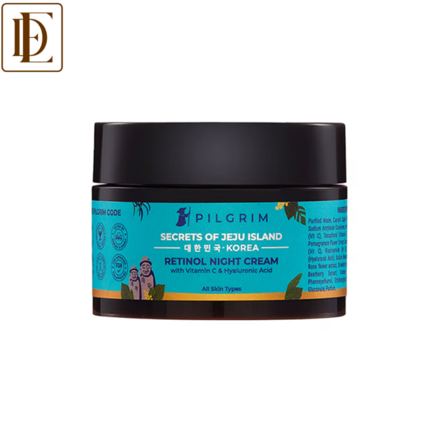 Pilgrim Retinol Night Cream with Vitamin C & Hyaluronic Acid (50g)