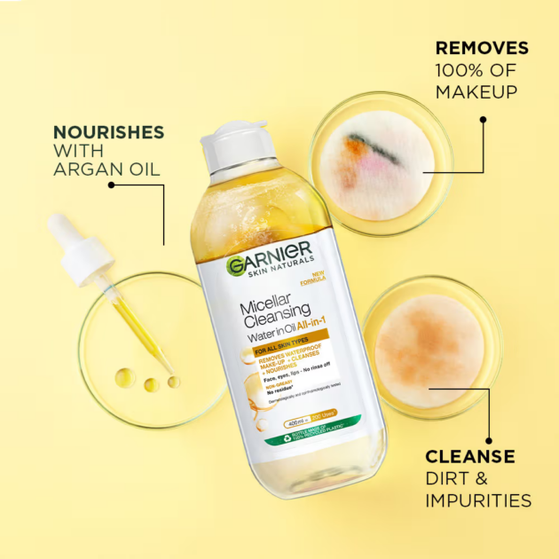 Garnier Skin Naturals Micellar Oil-Infused Cleansing Water - Image 3