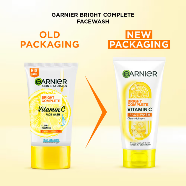 Garnier Bright Complete Vitamin C Face Wash (150g) - Image 2