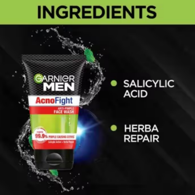 Garnier Men AcnoFight Anti Pimple Face Wash (100g) - Image 2