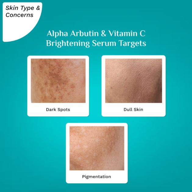 Pilgrim Alpha Arbutin & Vitamin C Brightening Skin Face Serum (30ml) - Image 3
