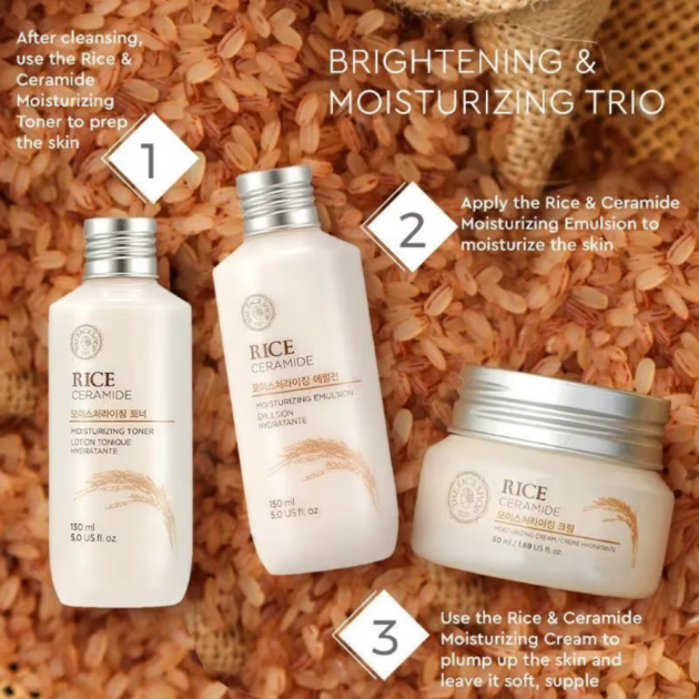 The Face Shop Rice & Ceramide Moisturizer - Korean Day Cream for Barrier Repair & Glass Skin Glow (50ml) - Image 4