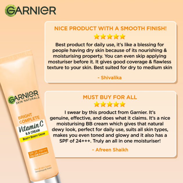 Garnier Skin Naturals Vitamin C BB Cream SPF 24/PA+++ - Image 5
