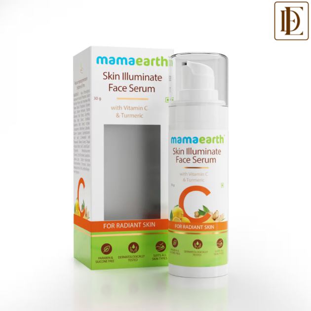 Mamaearth Skin Illuminate Face Serum With Vitamin C & Turmeric For Radiant Skin (30g)