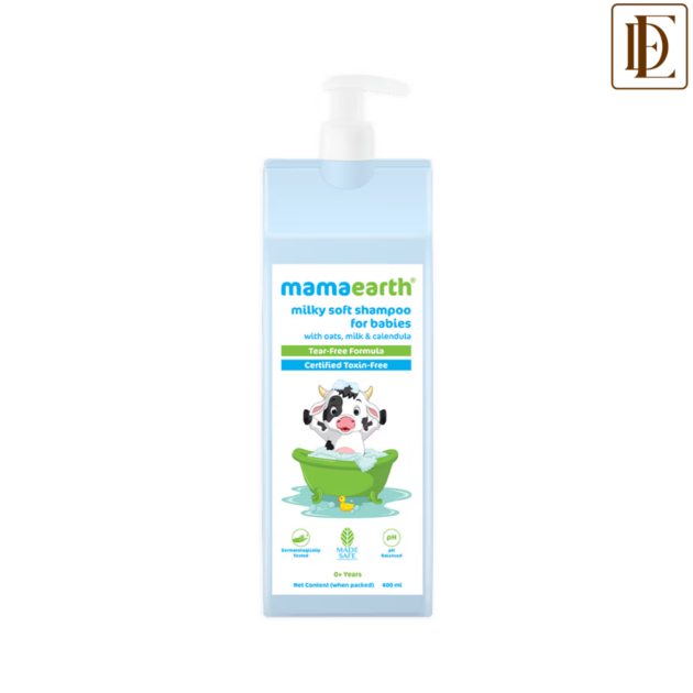 Mamaearth Milky Soft Shampoo With Oats, Milk And Calendula For Babies (400ml)