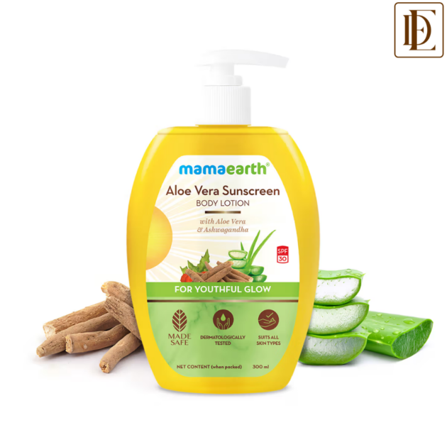 Mamaearth Aloe Vera Sunscreen Body Lotion SPF 30 (300ml)