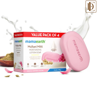 Mamaearth Multani Mitti Moisturizing Lotion Soap - Pack of 4 (500g)