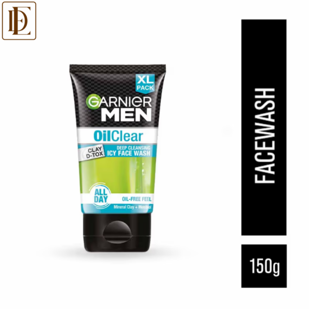 Garnier Men Oil Clear Clay D - Tox Facewash (150g)