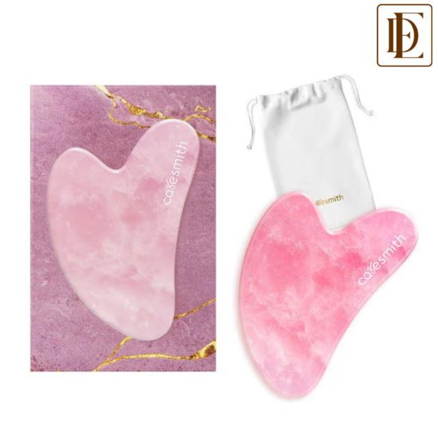 Caresmith Bloom Rose Quartz Gua Sha Face Massage Tool Face Massager for Women (1Pcs)