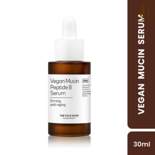 The Face Shop Alltimate Vegan Mucin Peptide 8 Serum - No Snails, Korean, Anti Aging, Hydrating