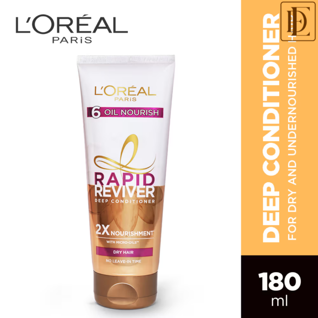 L'Oreal Paris 6 Oil Nourish Rapid Reviver Conditioner For Dry Hair (180ml)