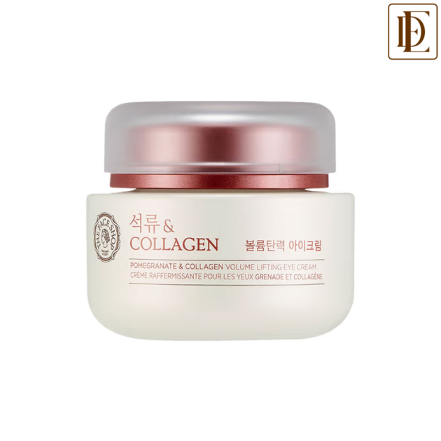 The Face Shop Pomegranate & 10% Collagen Korean Under Eye Cream for Dark Circles & Wrinkles (50ml)