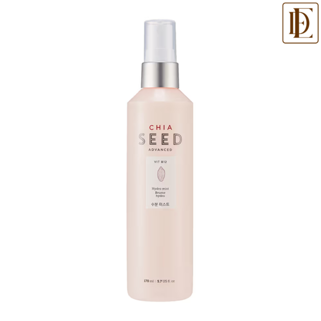 The Face Shop Chia Seed Hydro Mist with Vit B12 & Hyaluronic Acid, Mist Toner for 24HR Hydration (165ml)