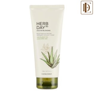 The Face Shop Herb Day 365 Face Wash - Aloe & Greentea, Hydrates Skin & Maintains Ph Level (170ml)