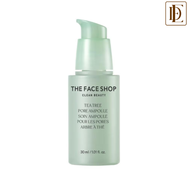 The Face Shop Tea Tree Pore Korean Ampoule Serum with AHA, BHA, PHA & Hyaluronic Acid for Acne (30ml)
