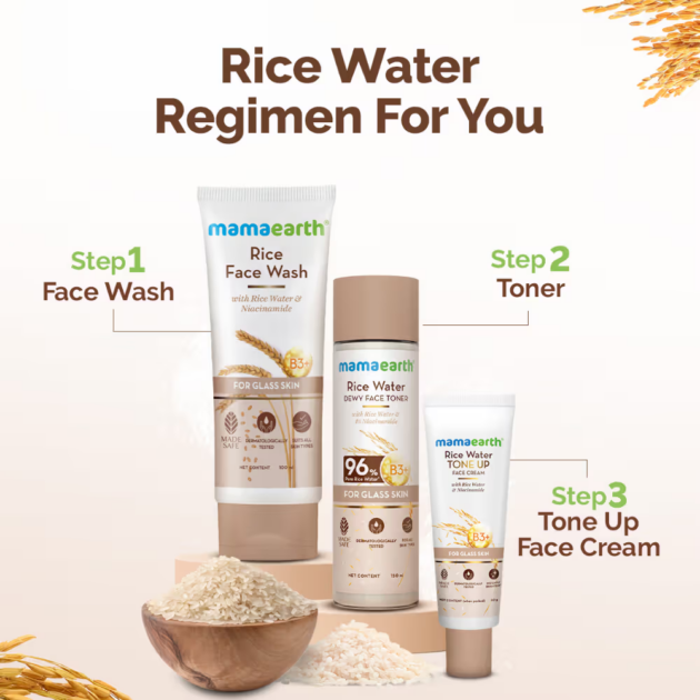 Mamaearth Rice Water Tone Up Face Cream With Rice Water & Niacinamide (50g) - Image 2