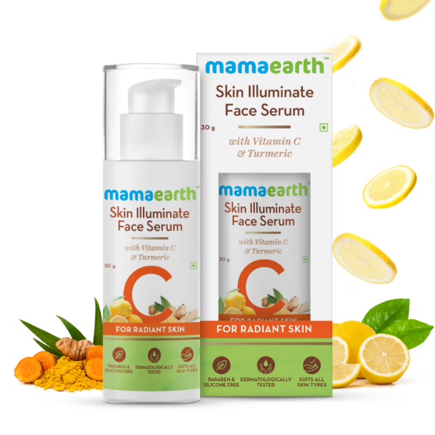 Mamaearth Skin Illuminate Face Serum With Vitamin C & Turmeric For Radiant Skin (30g) - Image 2