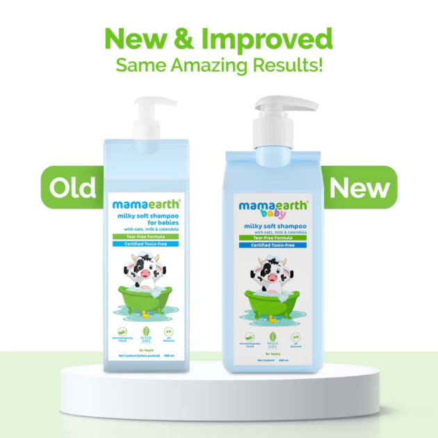 Mamaearth Milky Soft Shampoo With Oats, Milk And Calendula For Babies (400ml) - Image 2