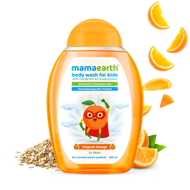 Mamaearth Original Orange Body Wash For Kids (300ml) - Image 2