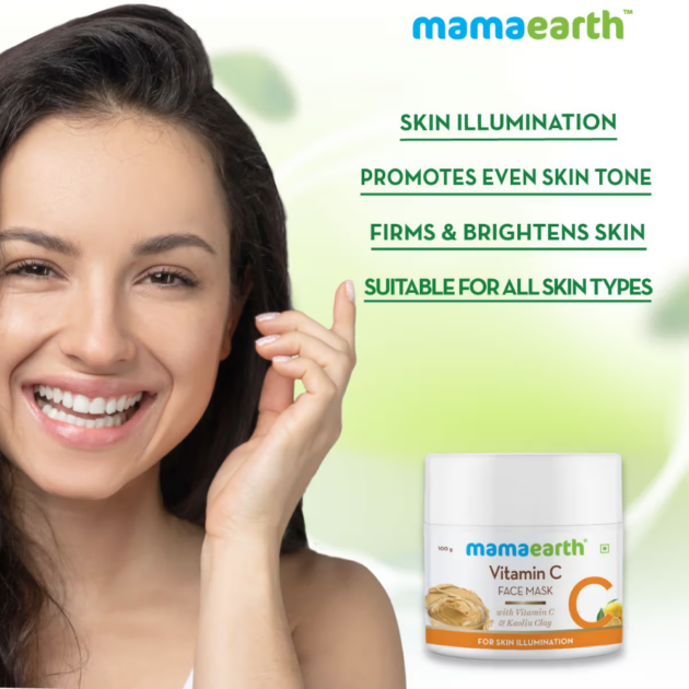 Mamaearth Vitamin C Face Mask with Kaolin Clay (100gm) - Image 2