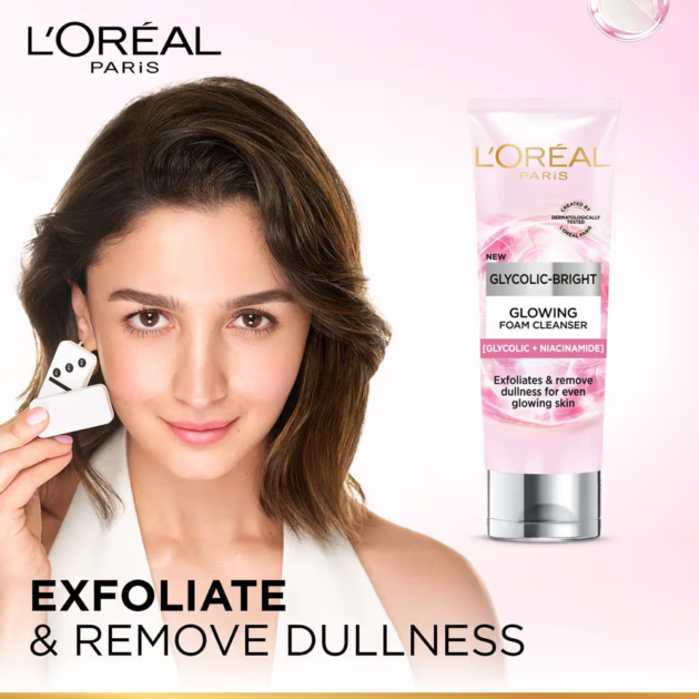 L'Oreal Paris Glycolic Bright Daily Foaming Face Cleanser - Image 2