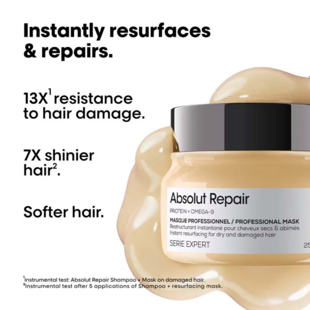 L'Oréal Professionnel Absolut Repair Mask For Dry and Damaged Hair (250gm) - Image 2