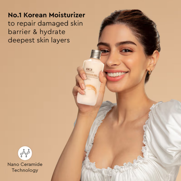 The Face Shop Rice & Ceramide Emulsion Mini - Korean Brightening Moisturizer for Dull & Dry Skin (70ml) - Image 2