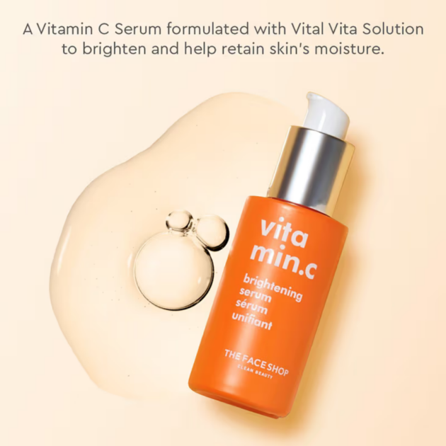 The Face Shop 98% Pure Vitamin C Brightening Korean Serum with Niacinamide & Hyaluronic Acid (30ml) - Image 2