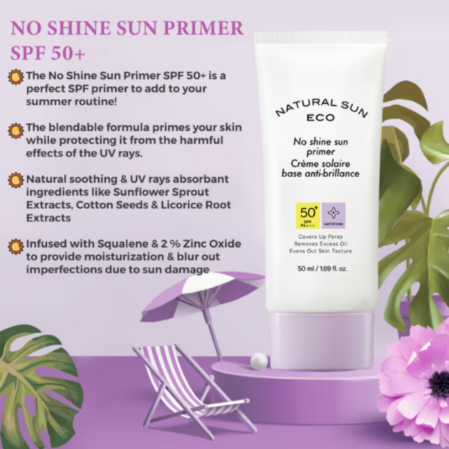 The Face Shop Primer Sunscreen SPF 50+ PA++++ with Zinc Oxide, Covers Pores & Evens Skin Tone (50ml) - Image 2
