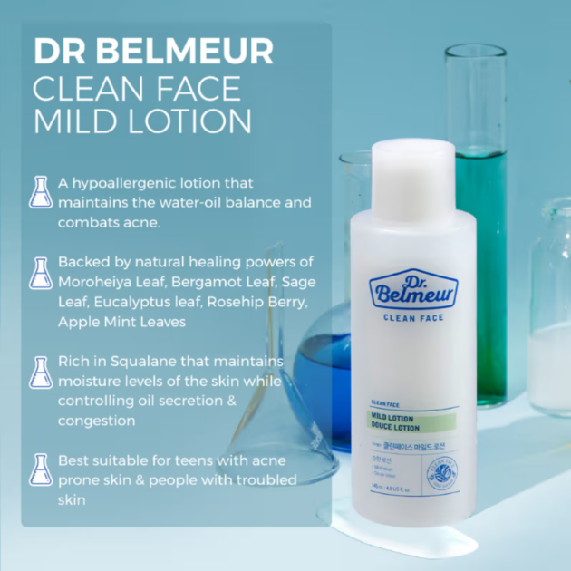The Face Shop Dr.Belmeur Clean Face Mild Lotion With Squalane (145ml) - Image 2