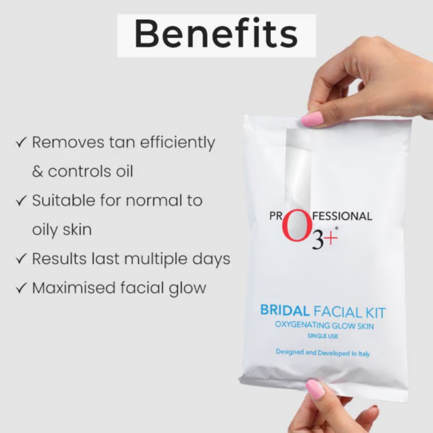 O3+ Bridal Facial Oxygenating Glow Skin Kit For Oily & Acne Prone Skin (81gm) - Image 2