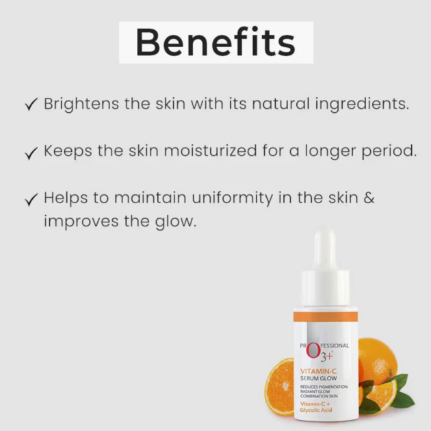 O3+ Skin SoLutions Vitamin C Serum Glow With Glycolic Acid (30ml) - Image 2