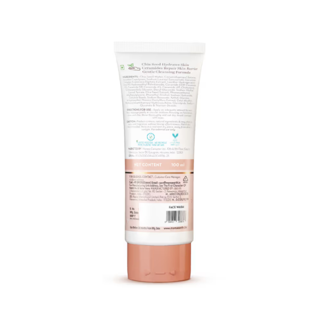 Mamaearth Chia Seed & Ceramides Oil-Free Face Wash (100ml) - Image 2