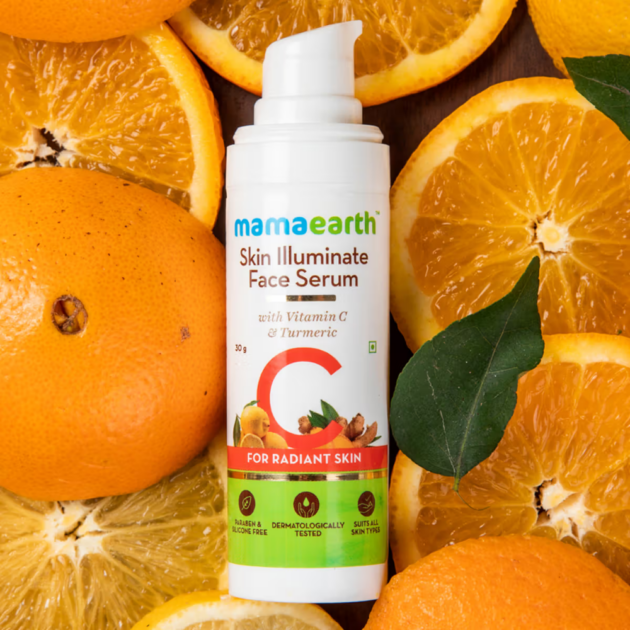 Mamaearth Skin Illuminate Face Serum With Vitamin C & Turmeric For Radiant Skin (30g) - Image 3