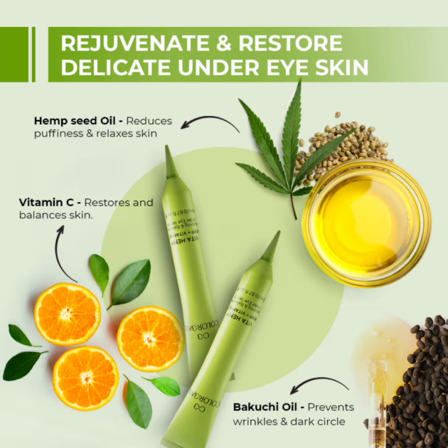 Colorbar Vita Hemp Restoring & Balancing Under Eye Serum (20ml) - Image 3