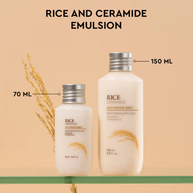The Face Shop Rice & Ceramide Emulsion Mini - Korean Brightening Moisturizer for Dull & Dry Skin (70ml) - Image 4