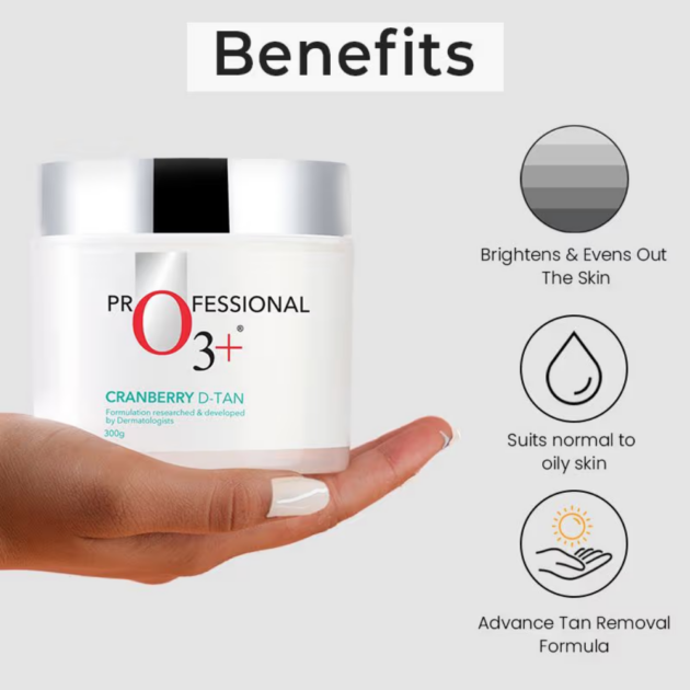 O3+ Cranberry Dtan For De Tan Normal To Oily Skin (300g) - Image 3