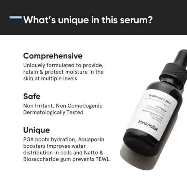 Minimalist 2% Hyaluronic Acid + PGA Face Serum (30ml) - Image 2