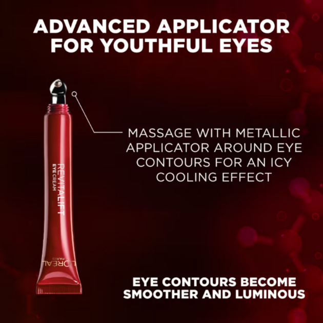 L'Oreal Paris Revitalift Triple Action Anti-Aging Eye Cream (15ml) - Image 4