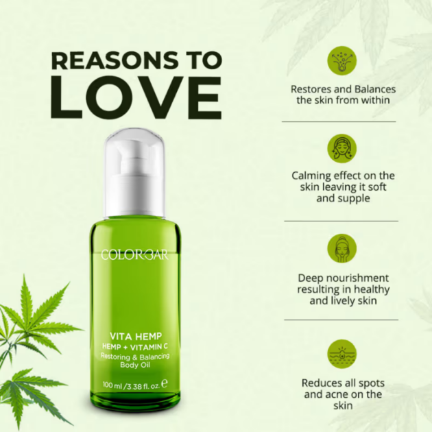 Colorbar Vita Hemp Restoring & Balancing Body Oil (100ml) - Image 4
