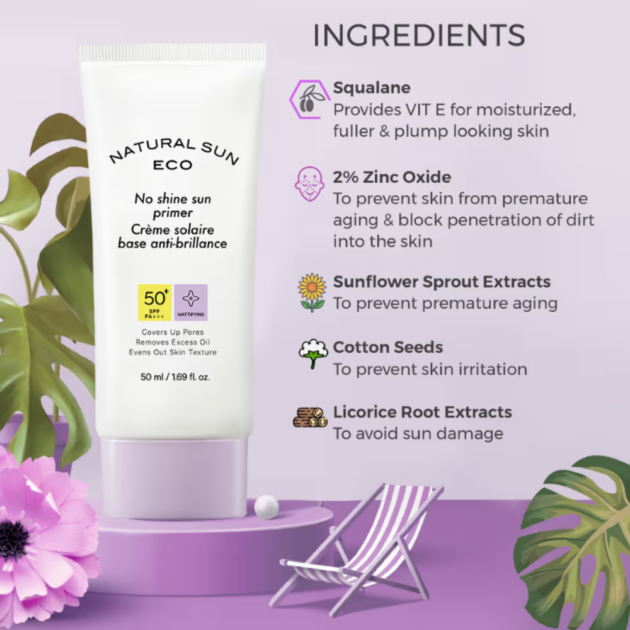 The Face Shop Primer Sunscreen SPF 50+ PA++++ with Zinc Oxide, Covers Pores & Evens Skin Tone (50ml) - Image 4