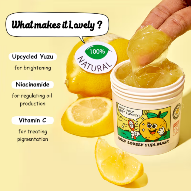 The Face Shop Ugly Lovely Yuja Wash Off Mask (100ml) - Image 4