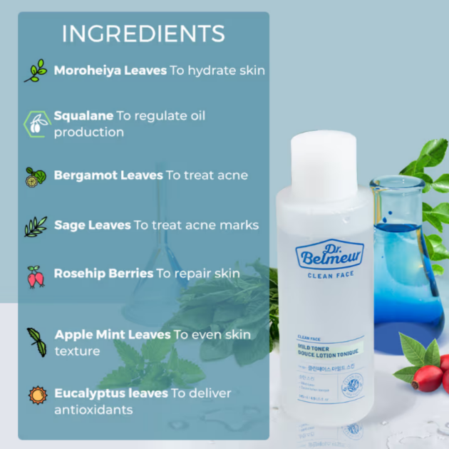 The Face Shop Dr.Belmeur Clean Face Mild Lotion With Squalane (145ml) - Image 4