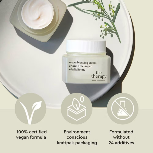 The Face Shop The Therapy Vegan Blending Cream, Organic & Vegan 2 In 1 Gel & Cream With Niacinamide (60ml) - Image 4
