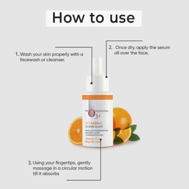 O3+ Skin SoLutions Vitamin C Serum Glow With Glycolic Acid (30ml) - Image 4