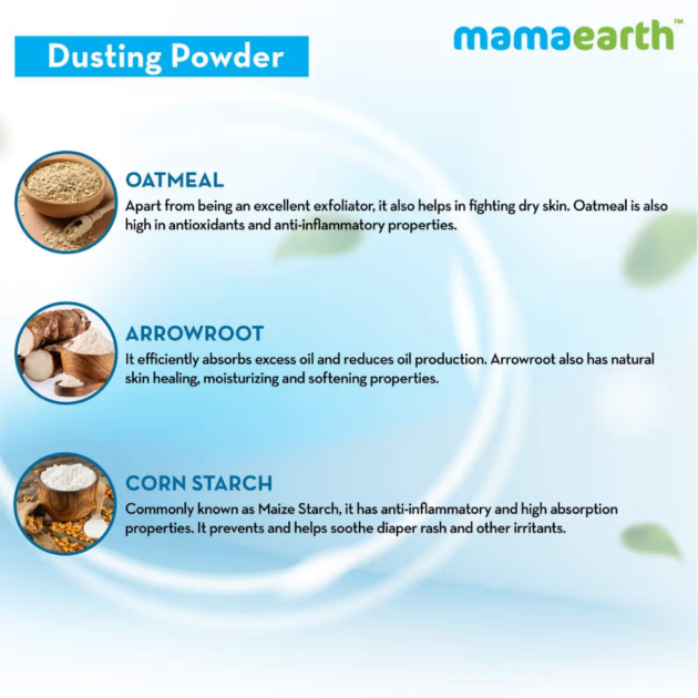 Mamaearth Baby Powder With Organic Oatmeal & Arrowroot Powder - Image 5