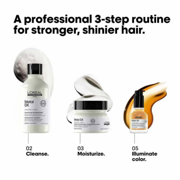 L'Oreal Professionnel Metal DX Anti-Metal Sulfate-Free, Cleansing Cream Shampoo (300ml) - Image 6